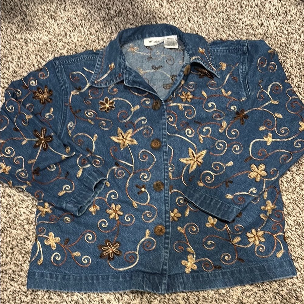 Vintage units denim jacket embroidered 100% cotton